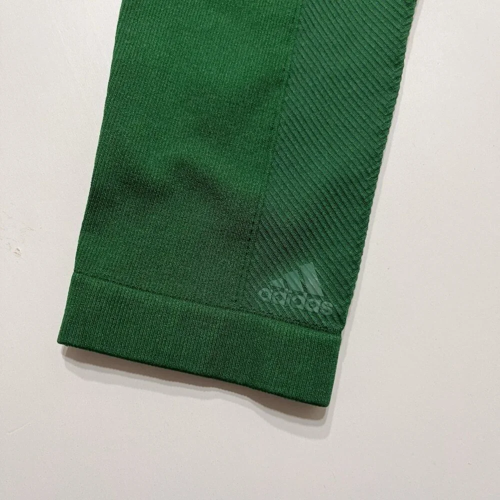 Adidas X Ivy Park Dark Green Knit Leggings Small - Picture 2 of 7